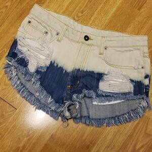 Carmar Mogan destroyed dipdye shorts sz 27